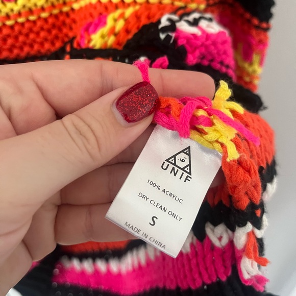 UNIF Dweller Multicolored Knit Striped Cardigan - Picture 9 of 10